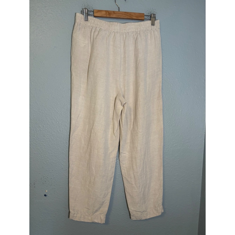 Madewell Linen Blend Track Trousers Heathered Natural Beige Size Medium - Picture 7 of 11
